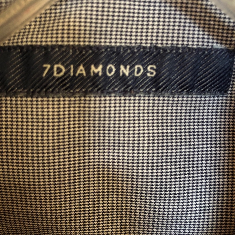 7 Diamonds Men’s Red White and Blue Cotton Short Sleeve Shirt SZ L - Picture 3 of 9